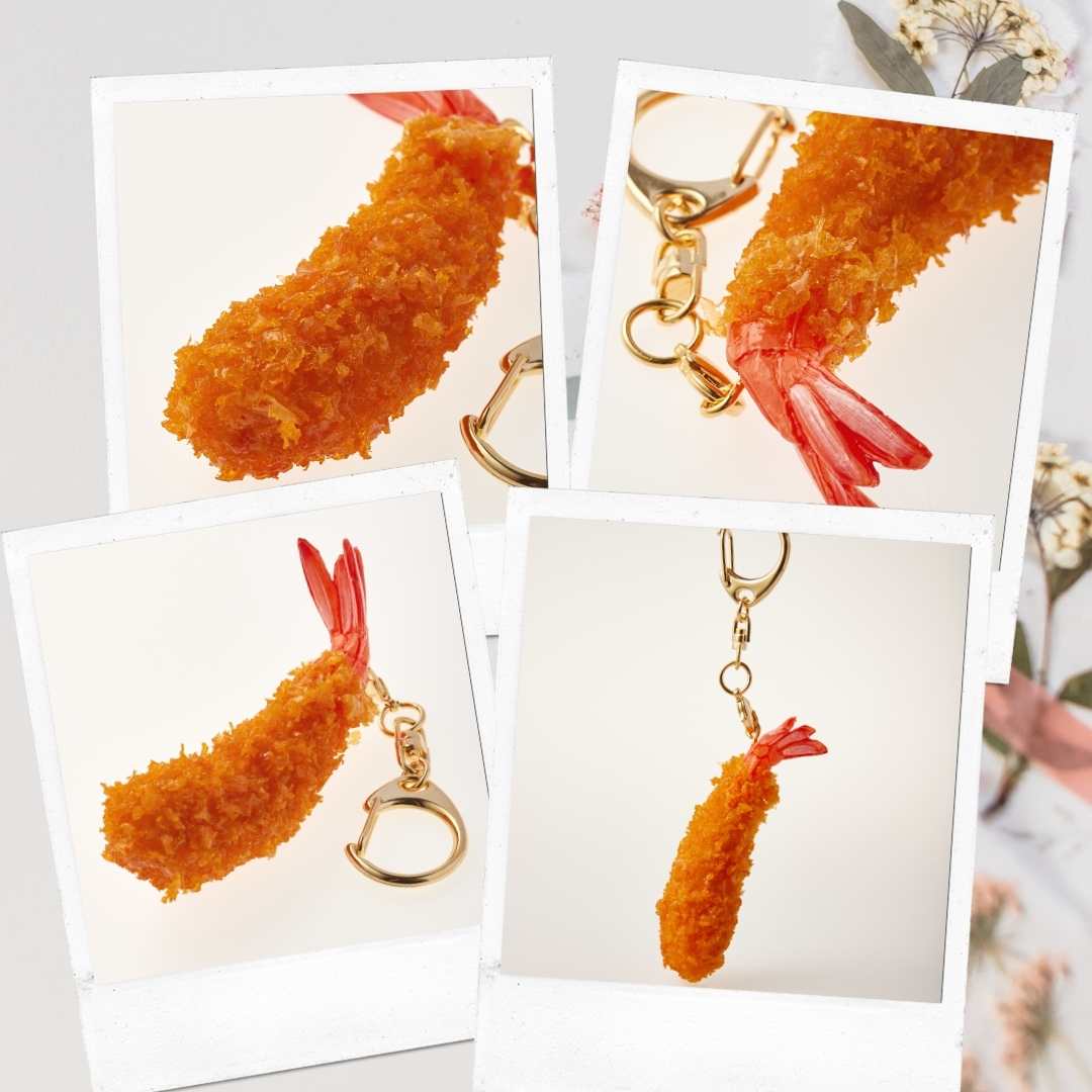 エビフライ キーホルダー 食品サンプル おもしろ雑貨 食品モチーフ プレゼント ギフト 誕生日 送り物 インテリア