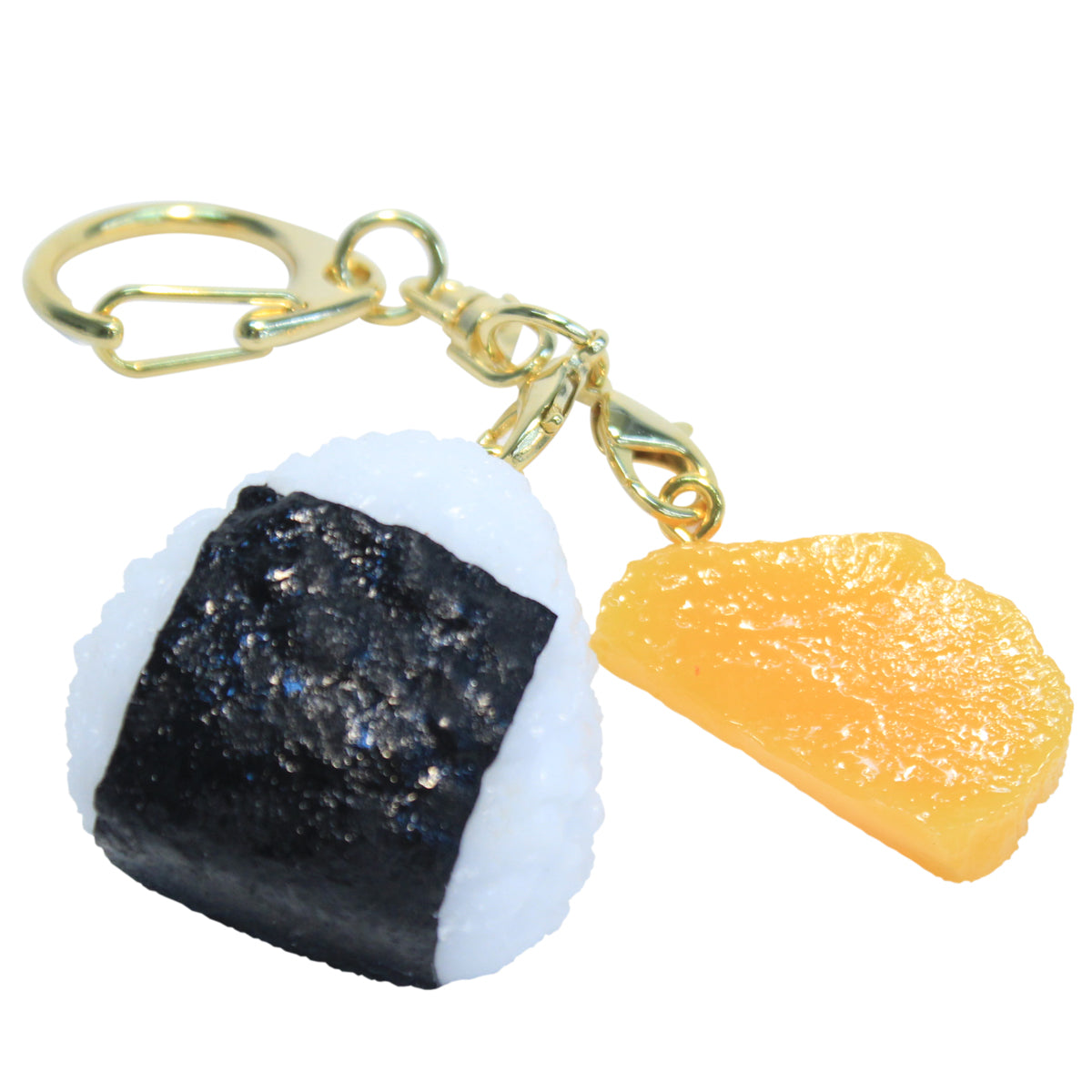 おにぎりM & たくあん キーホルダー 食品サンプル おもしろ雑貨 食品モチーフ プレゼント ギフト 誕生日 送り物 インテリア おにぎり 米 ごはん