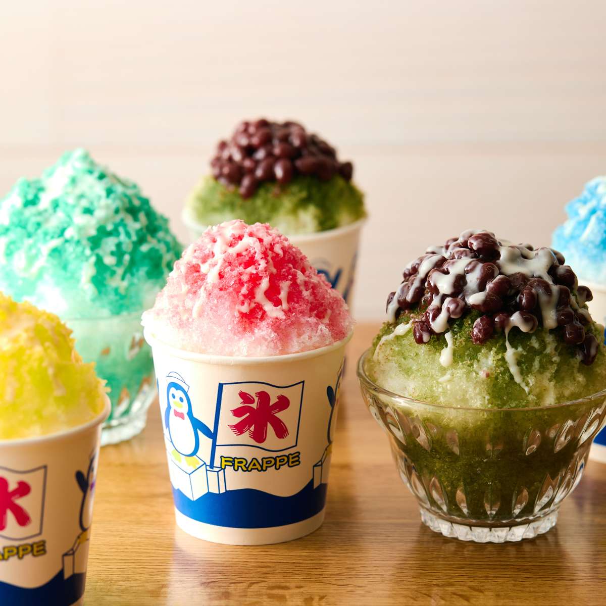 ブルーハワイミルクかき氷カップ