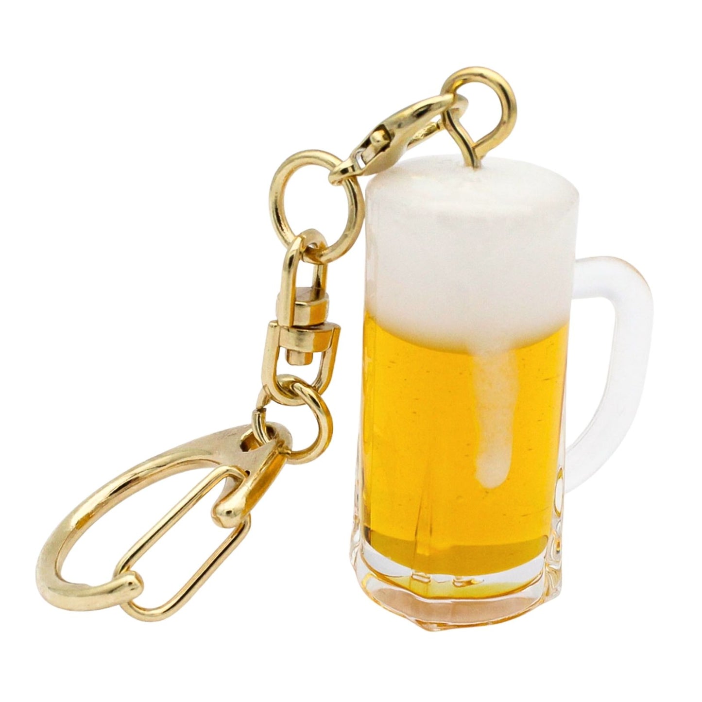 食品サンプル あふれるジョッキビール SS キーホルダー