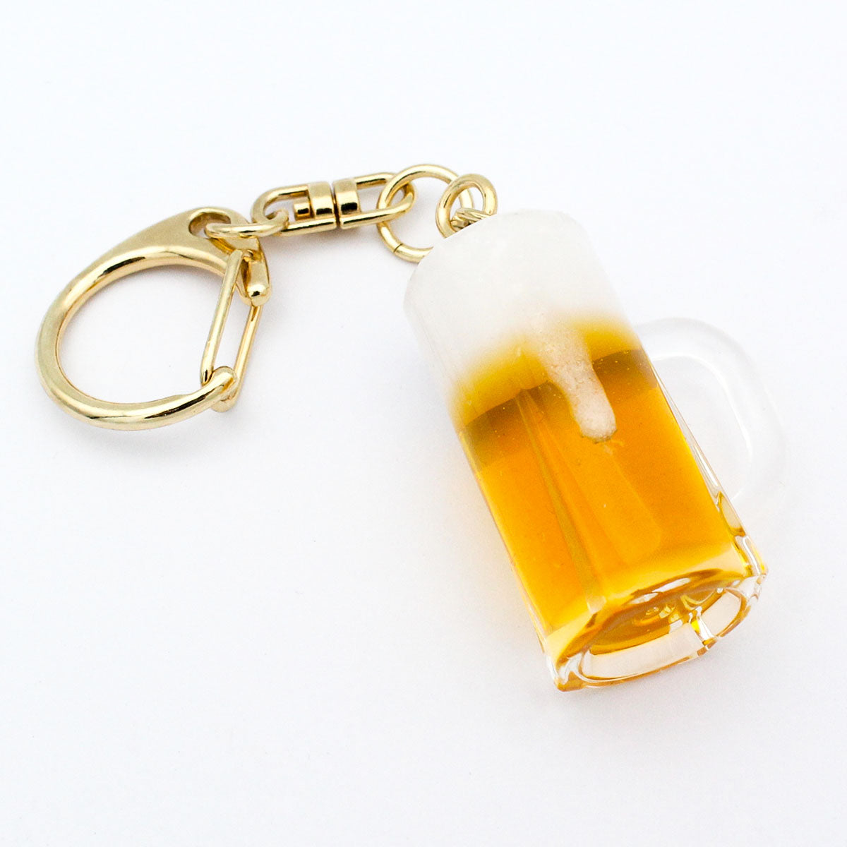 食品サンプル あふれるジョッキビール SS キーホルダー