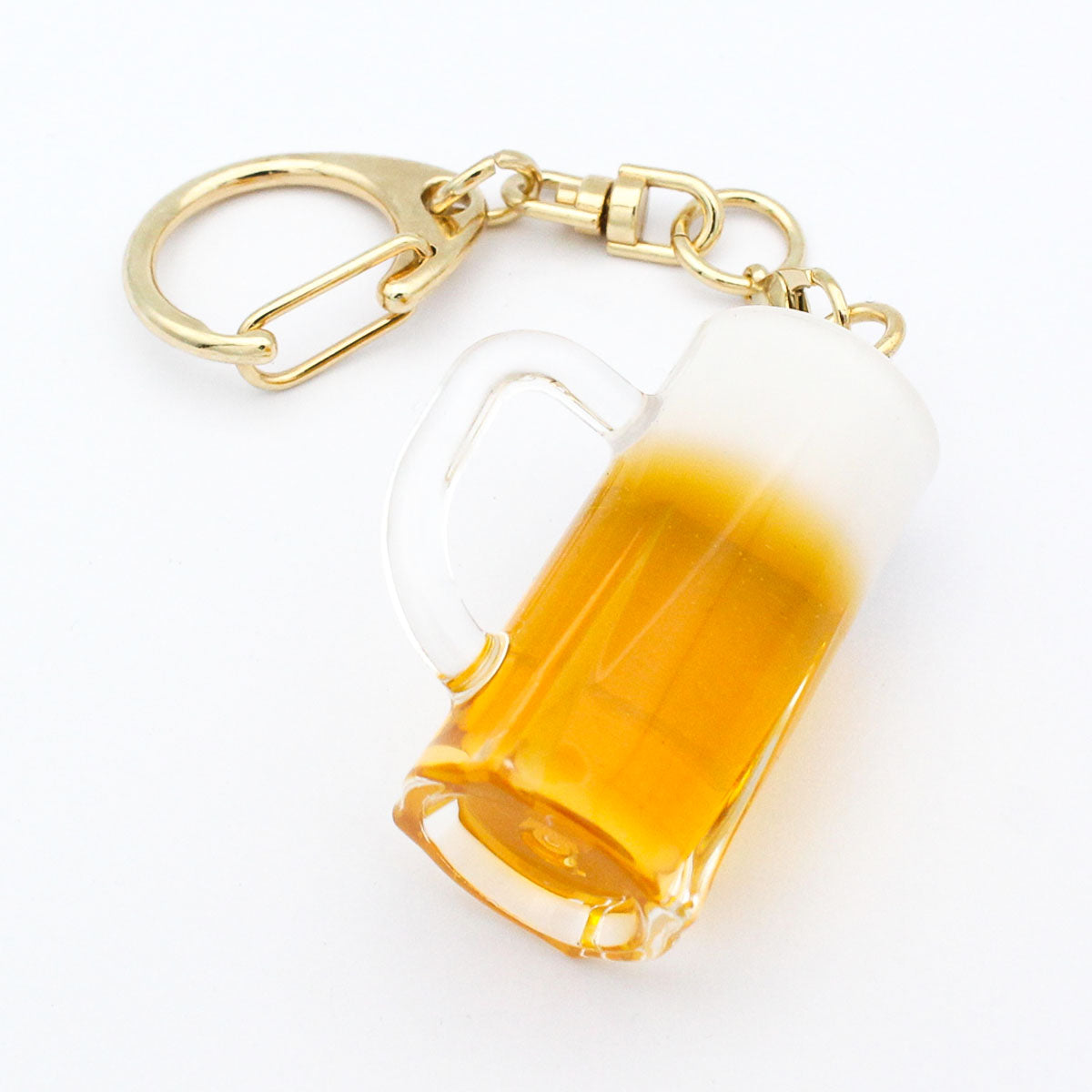 食品サンプル あふれるジョッキビール SS キーホルダー